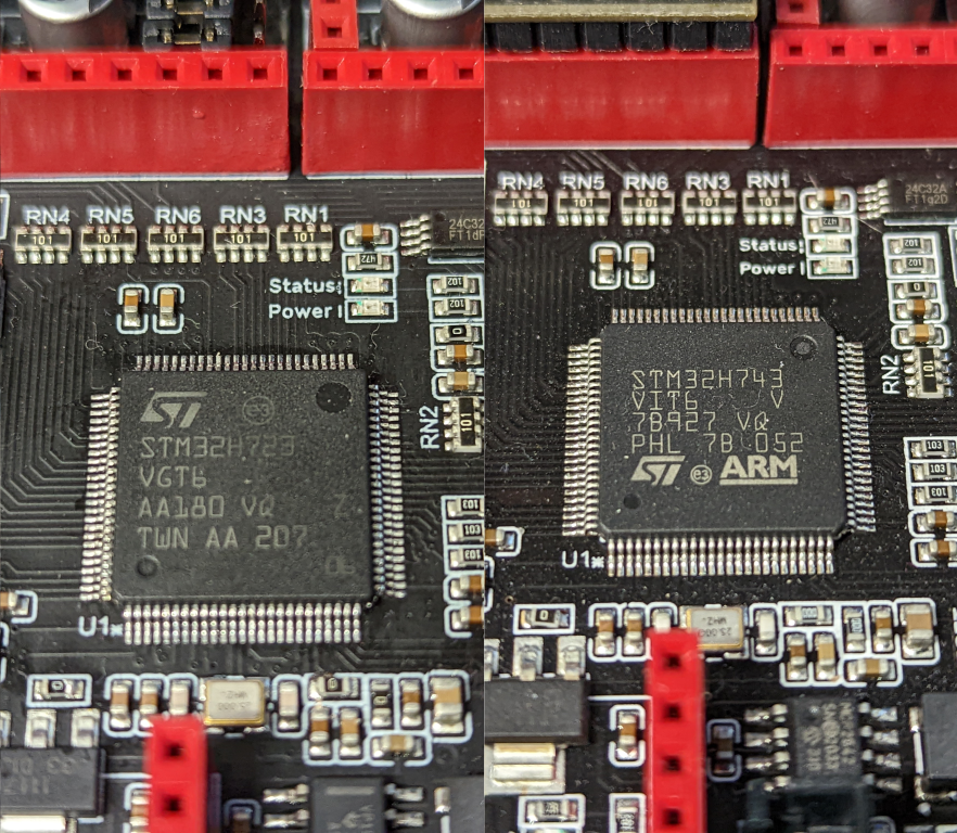 STM32H723 vs STM32H743