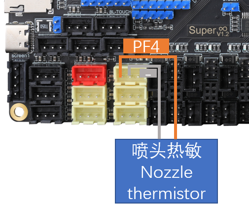 Fly-Super5Pro Thermistor Connection