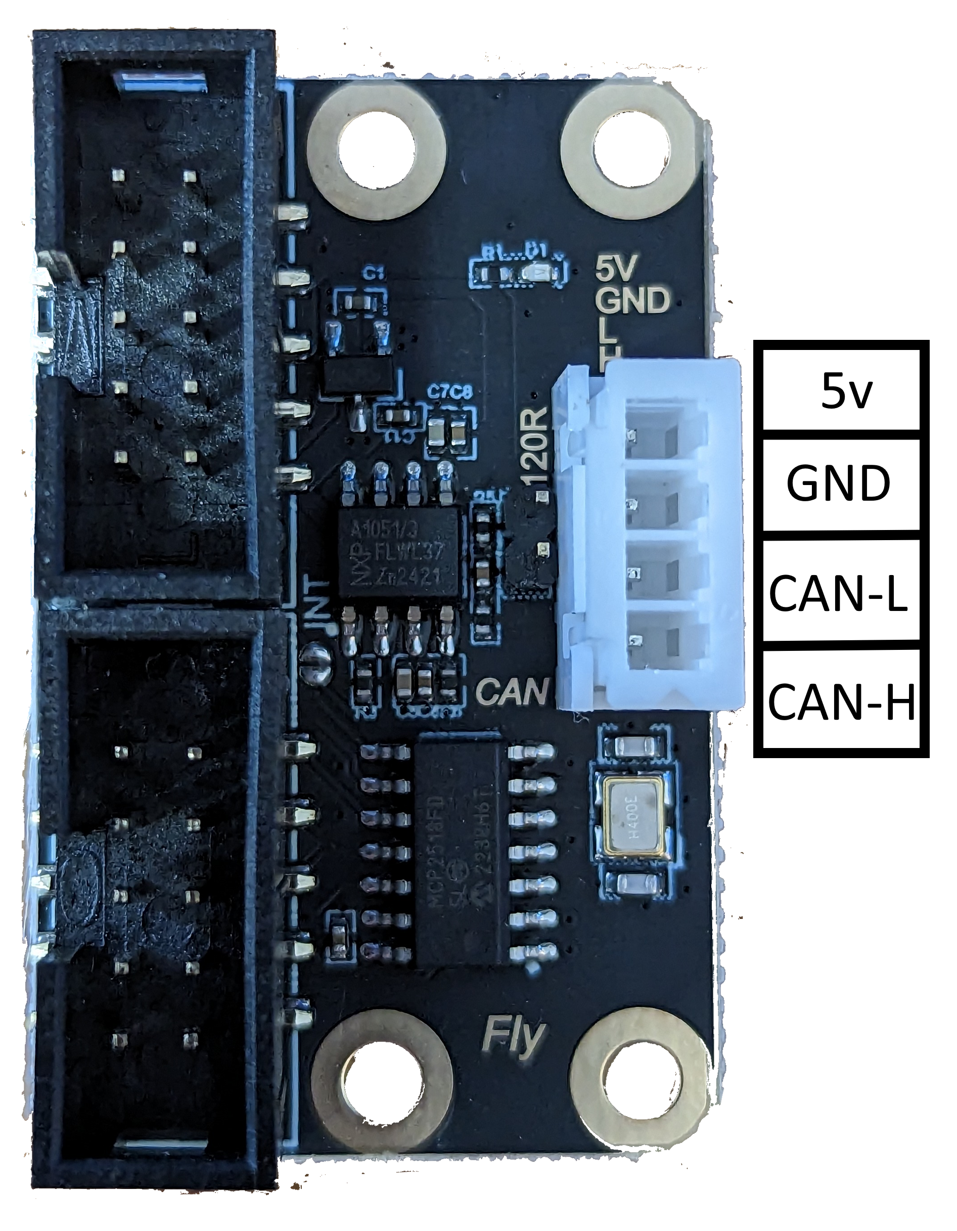 EXP1/EXP2 SPI to CAN-FD Module Connections